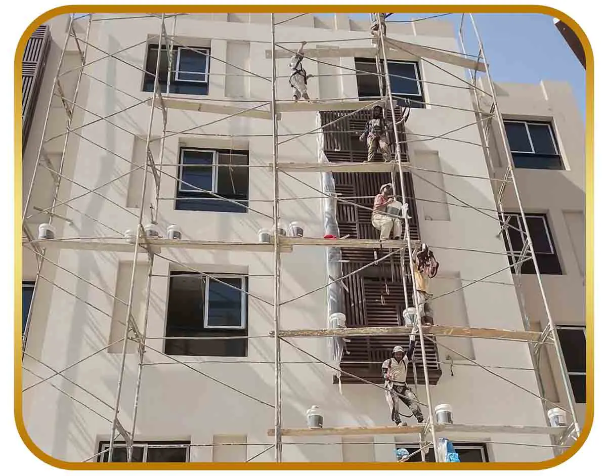 تصميم واجهة خارجية مع إضاءة ليلية